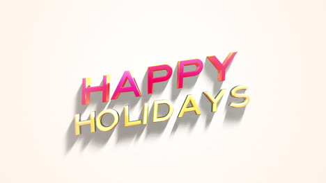 Colorful-3d-Happy-Holidays-text-on-white-background