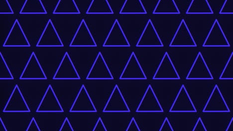 Blue-glowing-triangles-in-symmetrical-pattern-on-black-background