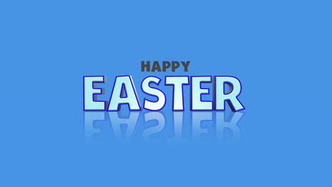 Cheerful-Easter-greeting-in-curved-design-on-blue-background