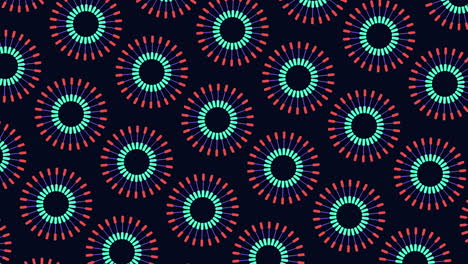 Symmetrical-red-and-blue-circle-pattern