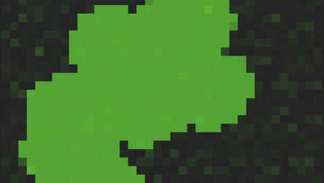 Pixeliges-Grünes-Und-Schwarzes-Muster-Aus-Quadraten-Und-Rechtecken-In-Einem-Raster