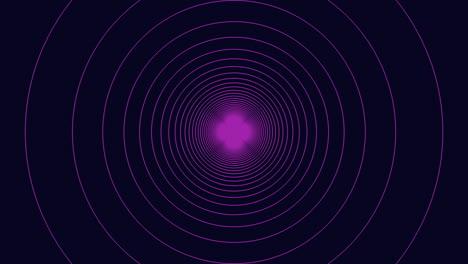 Matriz-Simétrica-Espiral-Púrpura-De-Círculos-Sobre-Fondo-Negro