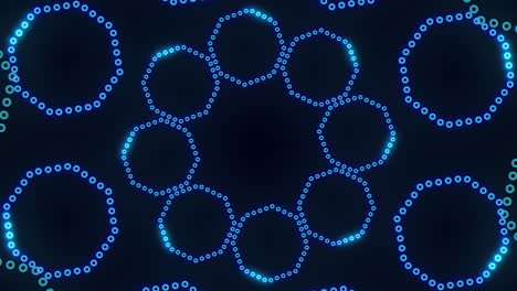 Symmetrical-blue-dot-pattern-intriguing-circular-arrangement-of-dots