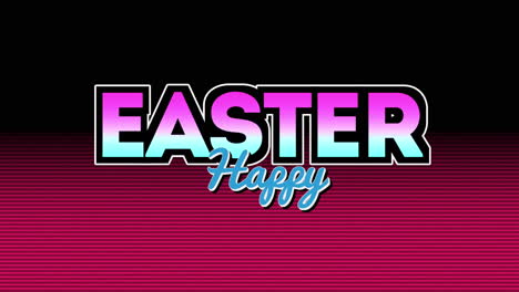 Neon-pink-and-blue-Easter-on-black-and-pink-striped-background
