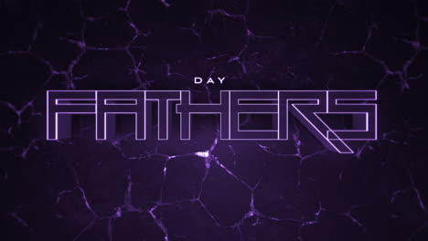Futuristic-purple-neon-Fathers-Day-sign-on-a-carved-textured-background