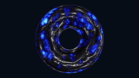 Mármol-Azul-Una-Esfera-Reflectante-Sobre-Un-Lienzo-Oscuro