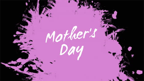 Muttertagsfeier-Ein-Leuchtend-Rosa-Spritzer-Auf-Schwarzem-Hintergrund
