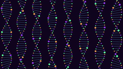 Vibrante-Patrón-En-Zigzag-De-ADN-Sobre-Fondo-Negro