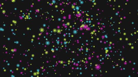 Stunning-multicolored-starry-pattern-on-black-background