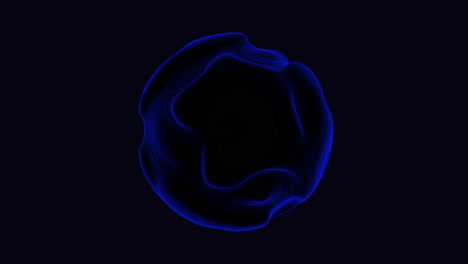 Blue-sphere-on-black-background-celestial-representation