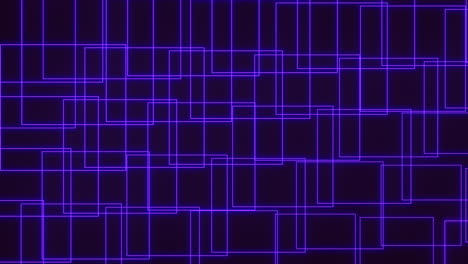 Lebendiges-Raster-Aus-Violetten-Und-Blauen-Quadraten-Auf-Schwarzem-Hintergrund