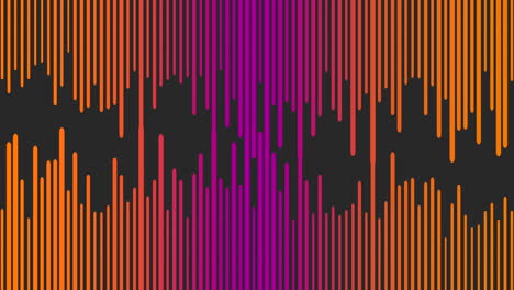 Vibrant-sound-wave-patterns-in-purple,-orange,-and-black