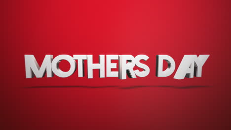 Modern-3d-Mothers-Day-text-on-red-background