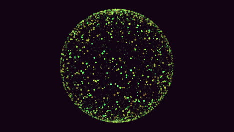 Green-dotted-3d-sphere-floats-in-dark-space