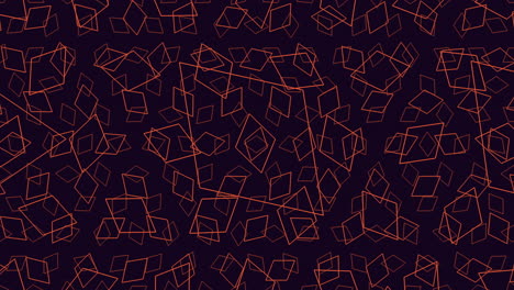Striking-geometric-pattern-orange-shapes-on-black-background