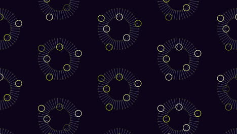 Organic-blue-circle-pattern-on-black-background