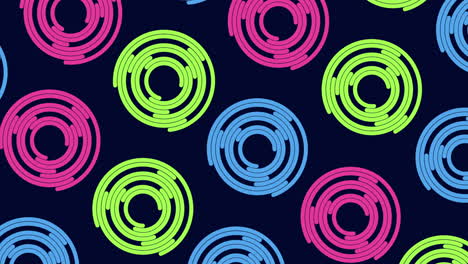 Vibrant-spiral-colorful-circle-pattern-on-black-background