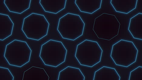 Patrón-Hexagonal-Futurista-De-Círculos-Azules-Brillantes