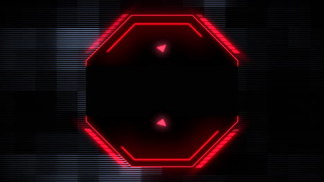 Futuristic-design-with-glowing-red-lines-on-black-background