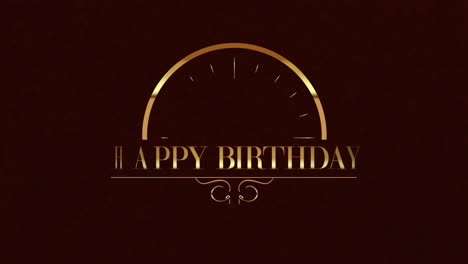Goldenes,-Elegantes-„Happy-Birthday“-Logo-In-Modernem-Und-Raffiniertem-Design
