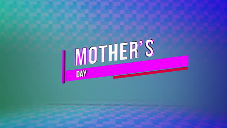 Mother's-day-banner-with-colorful-text-on-checkered-background