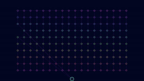 Geometric-grid-with-dots-captivating-pattern-on-dark-background