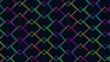 Monochromes-Rautenmuster-Auf-Schwarzem-Hintergrund-Diagonale-Anordnung-Von-Verschiedenfarbigen-Rauten