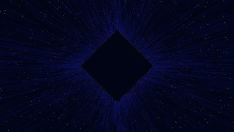 Schwarzer-Und-Blauer-Diamant-Mit-Strahlenden-Weißen-Punktlinien