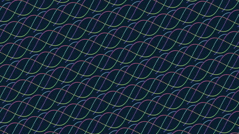 Dynamische-Und-Verspielte-Bunte-Wellenförmige-Linien-Auf-Schwarzem-Hintergrund