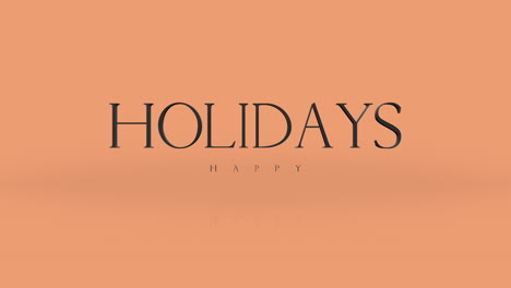 Auffälliges-Und-Stilvolles-„Happy-Holidays“-Logo-In-Leuchtendem-Orange-Mit-Farbverlauf