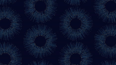 Patrón-De-Círculo-Azul-Y-Negro-Abstracto-Con-Líneas-Intrincadas