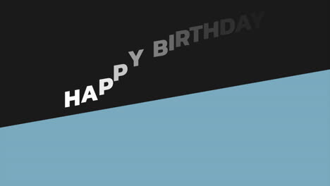 Stylish-Happy-Birthday-card-with-blue-and-black-background