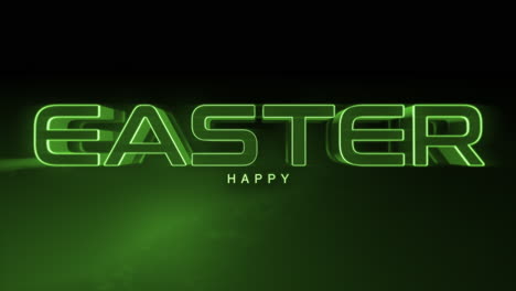 Vibrant-neon-green-Happy-Easter-text-illuminated-in-futuristic-style