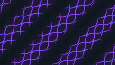 Dynamische-Wellenlinien,-Geheimnisvolles-Lila-Und-Blaues-Abstraktes-Muster
