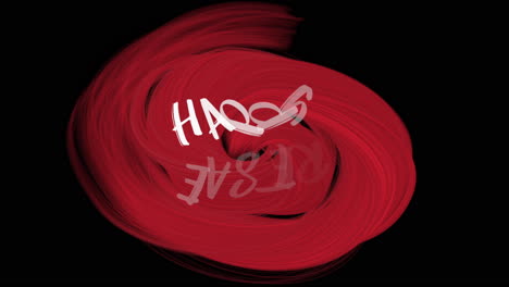 Auferstehungsfeiern-Rote-Spirale-Mit-Frohe-Ostern-Worte-Auf-Schwarzem-Hintergrund