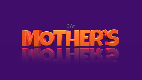 Muttertag-In-Orange-Auf-Violettem-Hintergrund-Geschrieben
