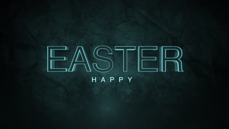 Neon-glow-celebrating-Easter-with-vibrant-blue-lights-on-a-dark-grungy-background
