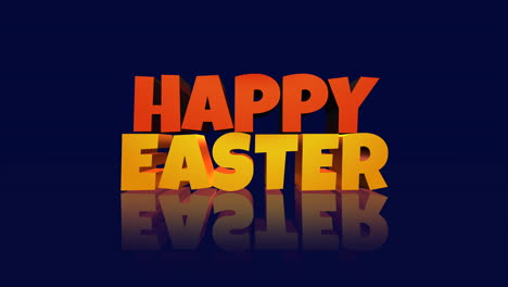 Floating-Happy-Easter-in-orange-on-blue-background-celebrates-christian-holiday