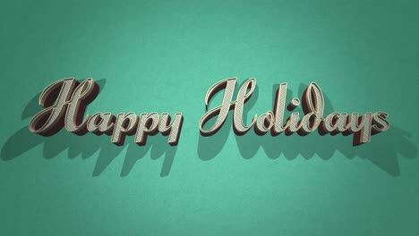 Festive-gold-Happy-Holidays-text-on-green-gradient-background