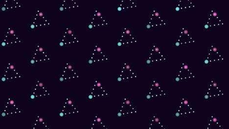 Vibrant-purple-and-green-dot-pattern-on-black-background