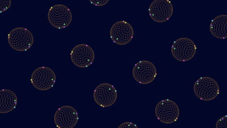 Seamless-circle-pattern-on-dark-background-with-various-sizes-and-colors