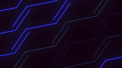 Futuristic-zigzag-glowing-blue-lines-on-black-background