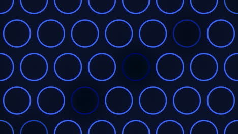 Patrón-De-Círculo-Azul-Brillante-Sobre-Fondo-Negro