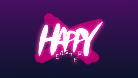 Cheerful-easter-greeting-in-paint-brush-style-joyful-pink-letters-on-a-vibrant-purple-backdrop
