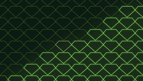 Abstraktes-Schwarzes-Und-Grünes-Geometrisches-Muster-Mit-Rauten-Und-Dreiecken