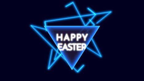 Modern-and-futuristic-neon-blue-triangle-Happy-Easter