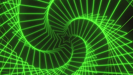 Patrón-Verde-Vibrante-En-Espiral-Estrellado-Con-Una-Estrella-Cautivadora
