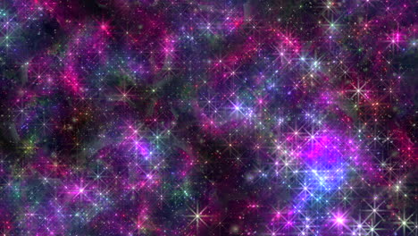 Deslumbrantes-Estrellas-Vibrantes-Del-Espacio-Y-Galaxias-Arremolinadas.