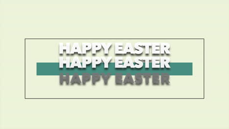 Happy-Easter-greeting-card-on-green-striped-background