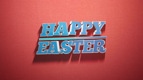Joyful-Happy-Easter-greeting-in-vibrant-blue-on-festive-red-background
